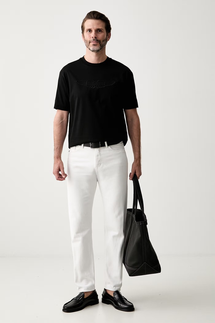 BOSS t-shirt ανδρικό βαμβακερό BOSS x Aston Martin 50565042 μαύρο AW26
