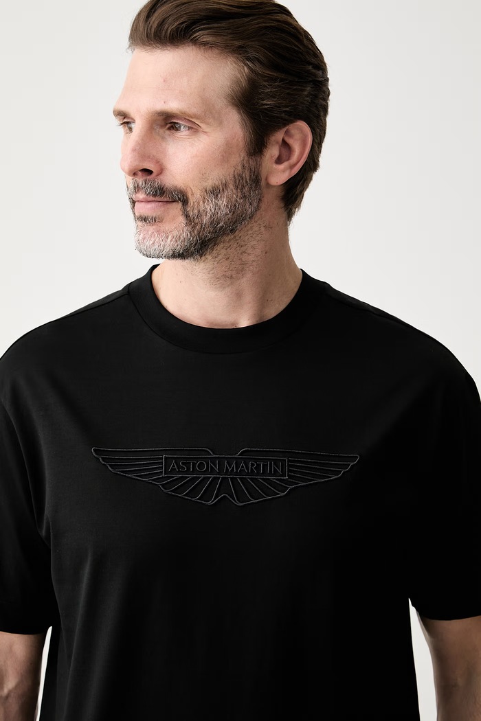 BOSS t-shirt ανδρικό βαμβακερό BOSS x Aston Martin μαύρο 50565042