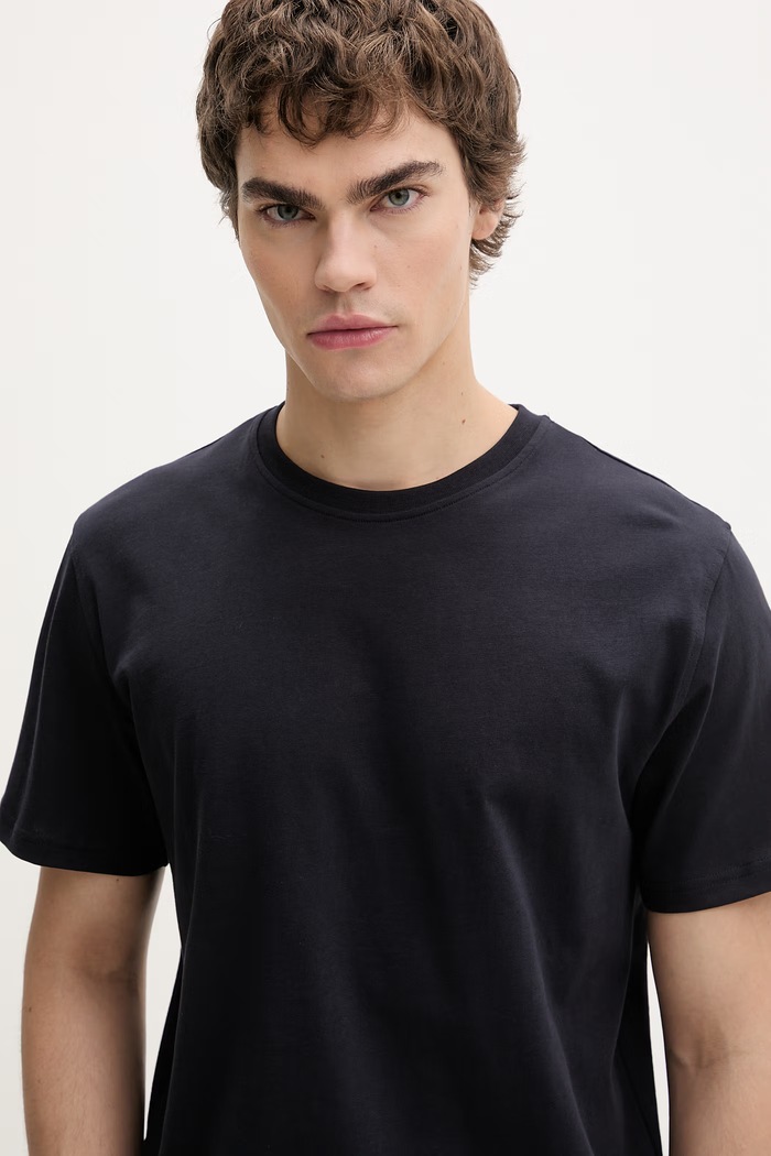 Les Deux tricou pentru bărbați, din bumbac bleumarin 1002019