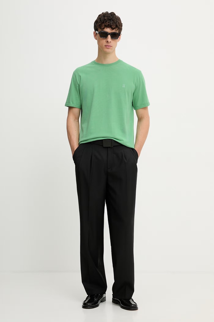 Les Deux tricou bărbătesc din bumbac 1001979 verde AW26