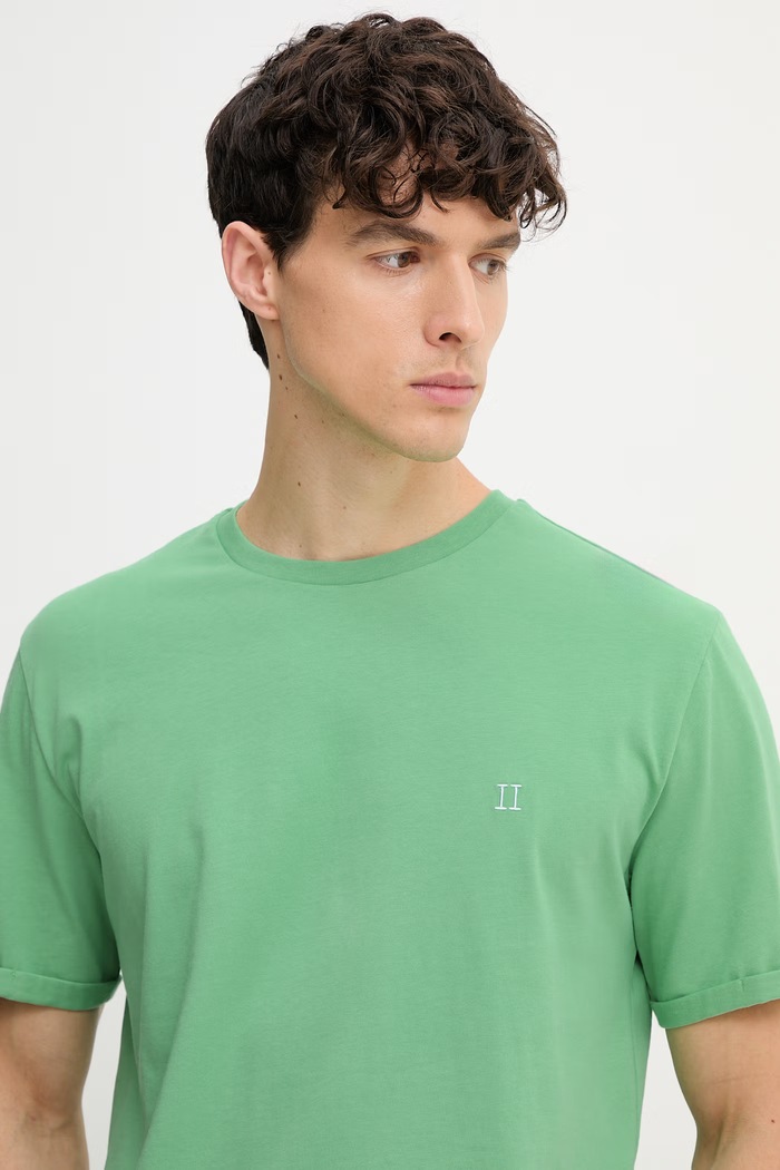 Les Deux tricou bărbătesc din bumbac verde 1001979