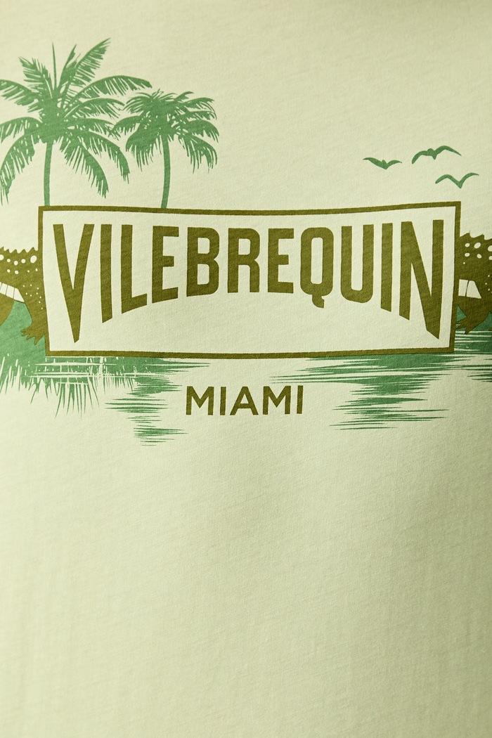 Vilebrequin T-shirt męski bawełniany THOM zielony THOEP300
