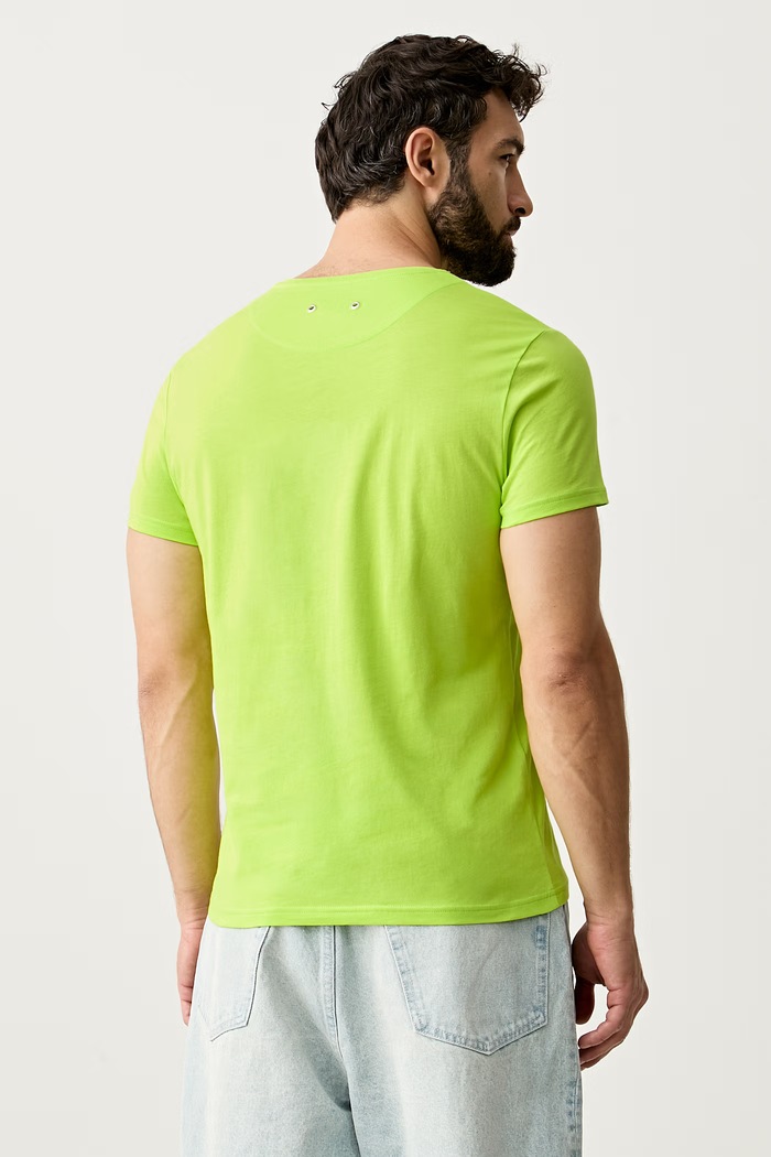 Odzież Vilebrequin T-shirt męski bawełniany THOM THOEP300 zielony