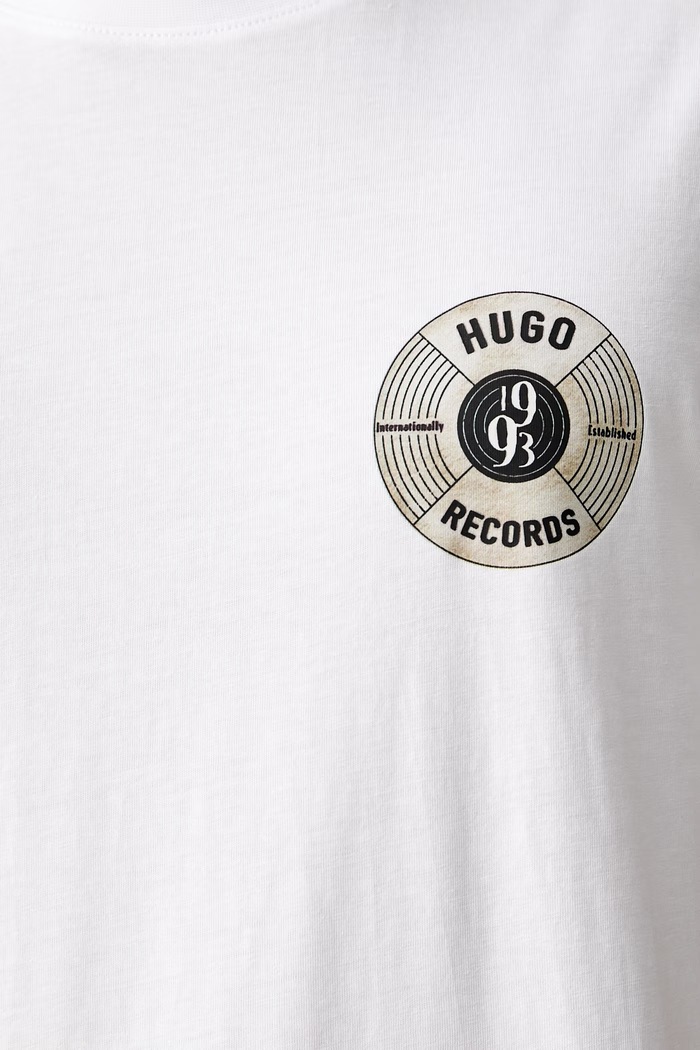 HUGO tričko pánske bavlnené Durectee 50566046 biela