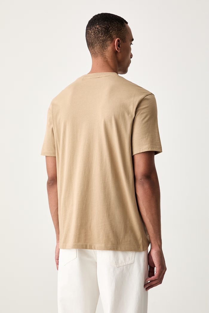 Odzież HUGO T-shirt męski bawełniany Dulivio_U263 50564790 brązowy