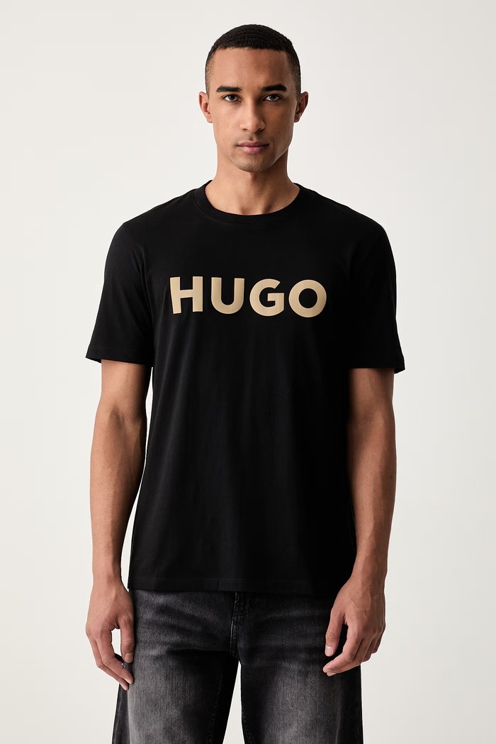 HUGO majica za muškarce od pamuka Dulivio_U263 crna 50564790