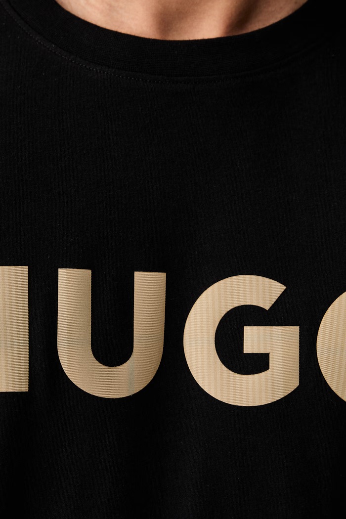 HUGO majica za muškarce od pamuka Dulivio_U263 50564790 crna