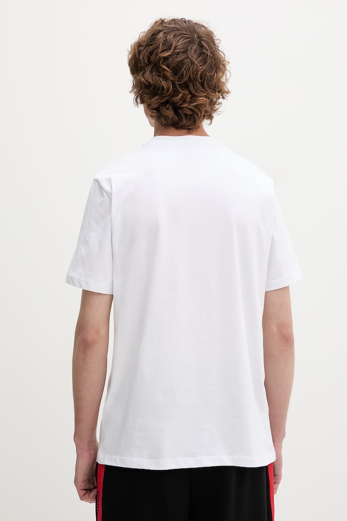 Odzież HUGO T-shirt męski bawełniany Dirunn 50564143 biały