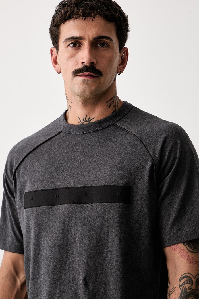 HUGO T-shirt męski bawełniany Dalik szary 50563112