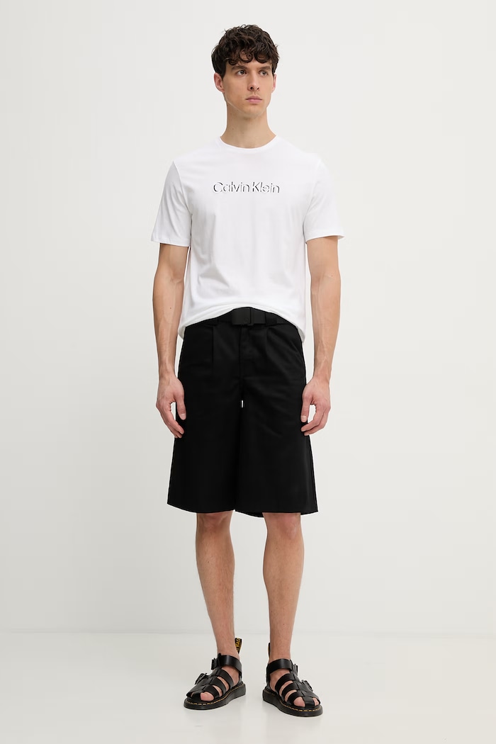 Calvin Klein tričko pánske bavlnené LV04LG809G biela AW26
