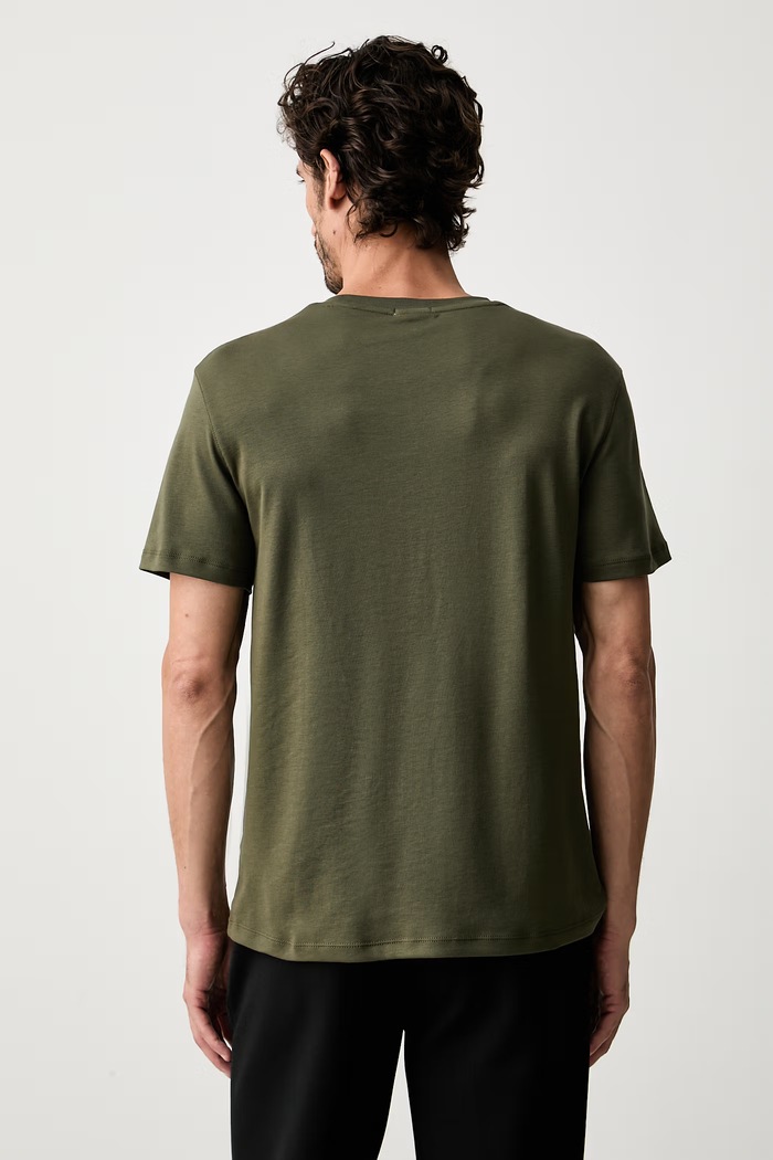 Odzież Calvin Klein T-shirt męski bawełniany LV04LG222G zielony