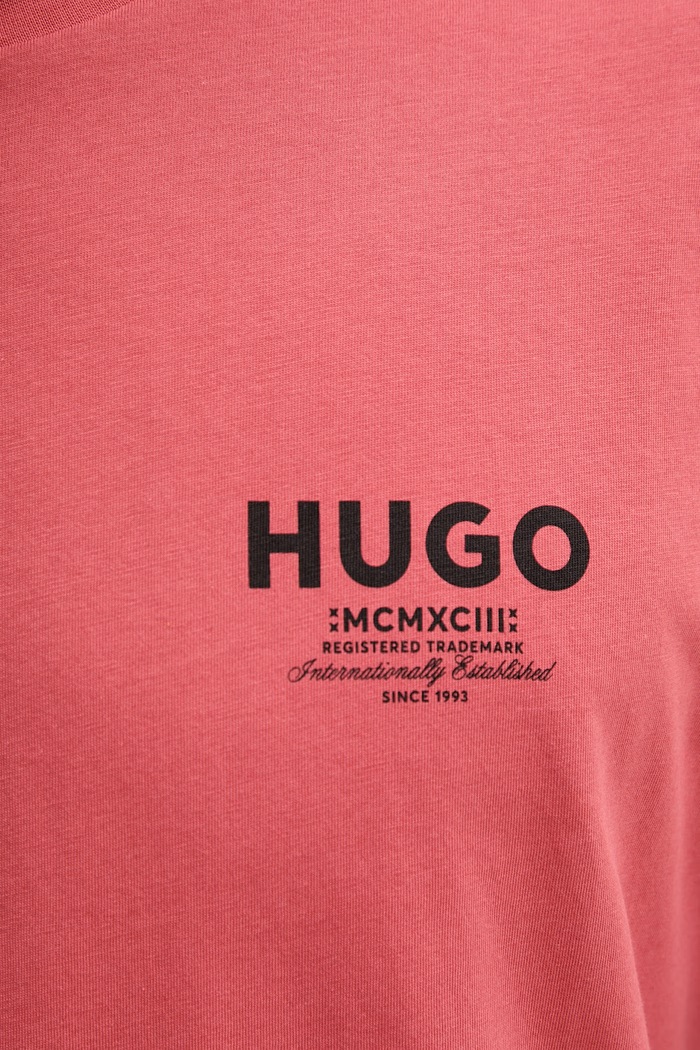 HUGO Blue t-shirt ανδρικό βαμβακερό Nesptee 50572740 κόκκινο