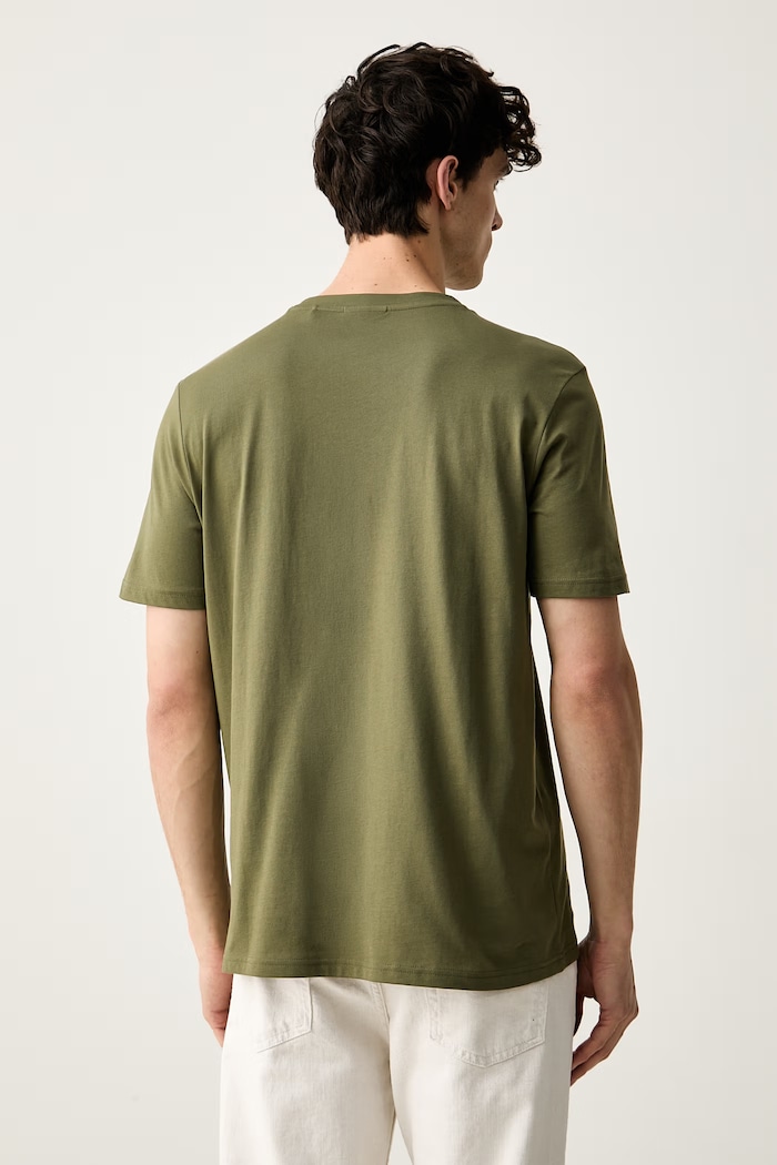 Odzież HUGO Blue T-shirt męski bawełniany Nesptee 50572740 zielony