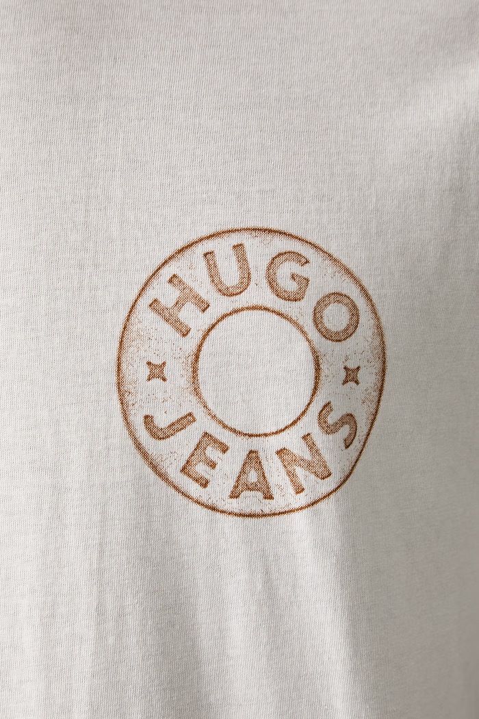 HUGO Blue T-shirt męski bawełniany Nemodo 50572303 beżowy