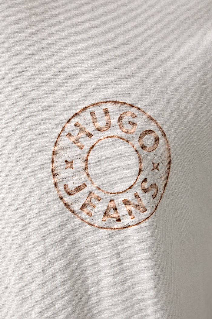 HUGO Blue T-shirt męski bawełniany Nemodo 50572303 beżowy