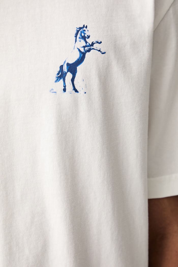 HUGO Blue T-shirt męski bawełniany Noxwash 50569865 biały