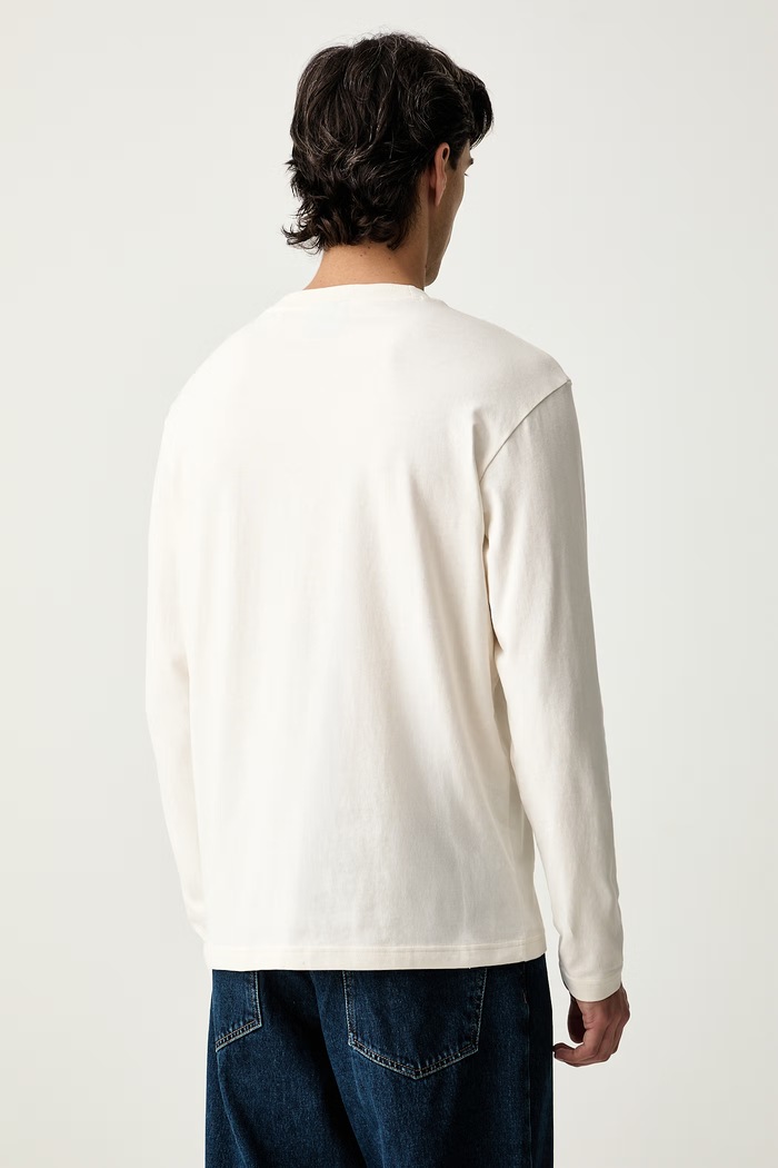 Odzież HUGO Blue longsleeve męski bawełniany Nevalon 50566045 beżowy