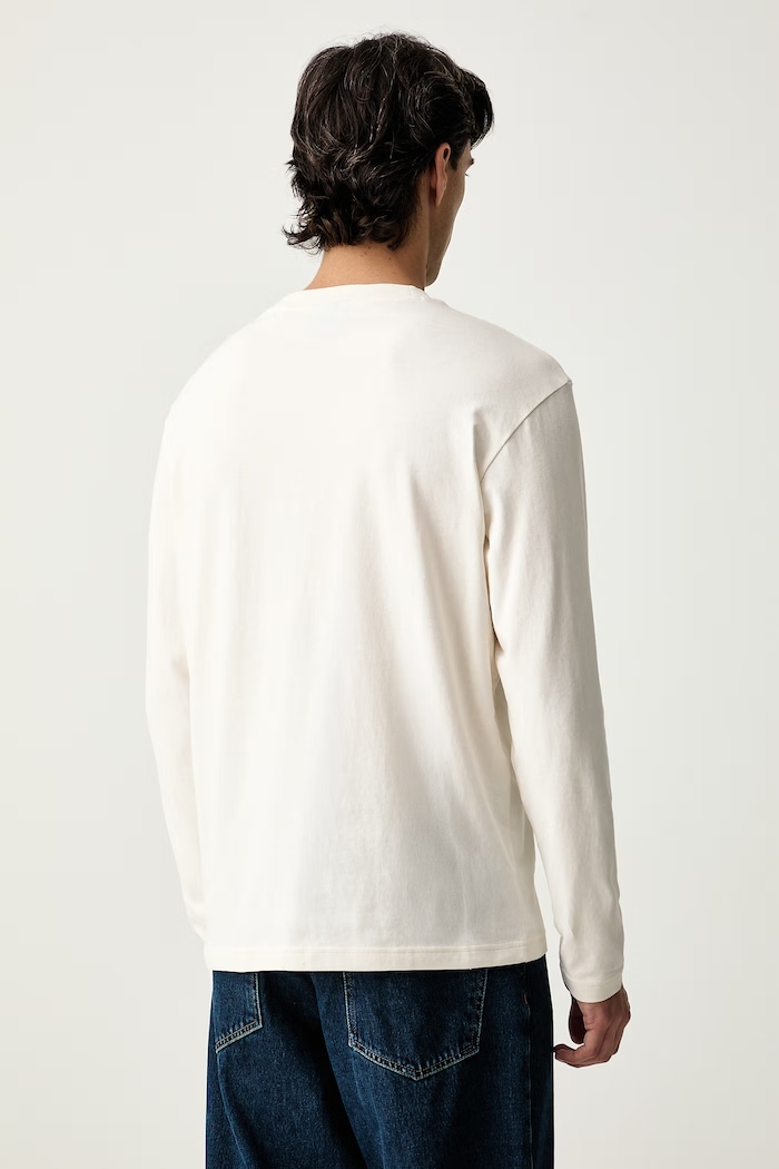 Odzież HUGO Blue longsleeve męski bawełniany Nevalon 50566045 beżowy