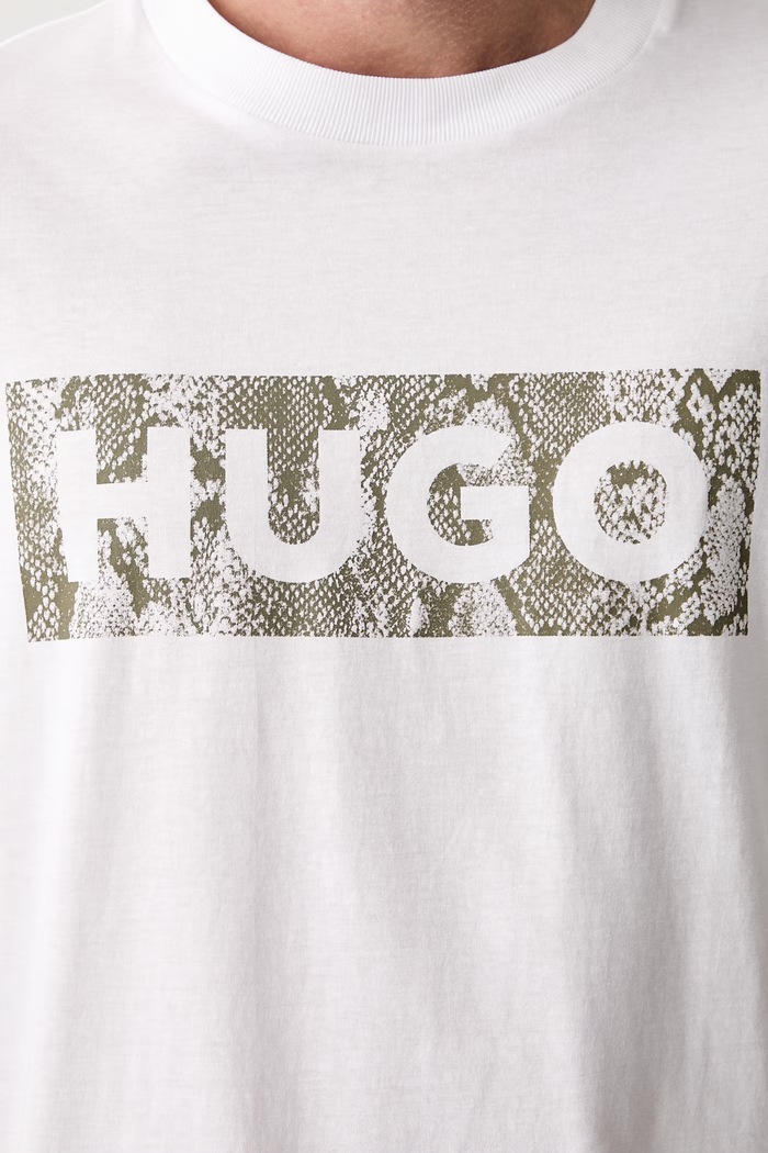 HUGO Blue тениска мъжка от памук Nerpient 50566041 бял