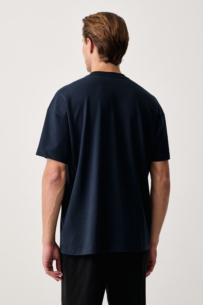 Ρούχα HUGO Oversize t-shirt ανδρικό με βαμβάκι NOAH T-SHIRT 50566159 σκούρο μπλε