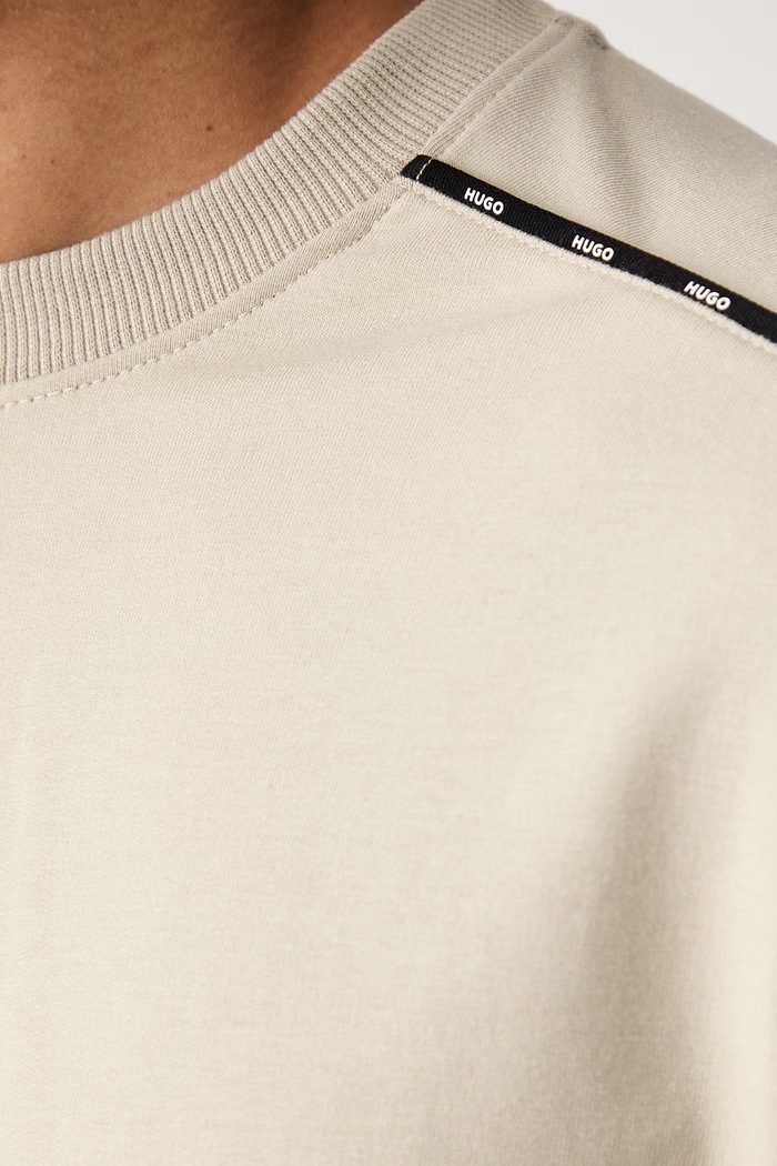 HUGO oversize tričko pánské s bavlnou NOAH T-SHIRT 50566159 béžová