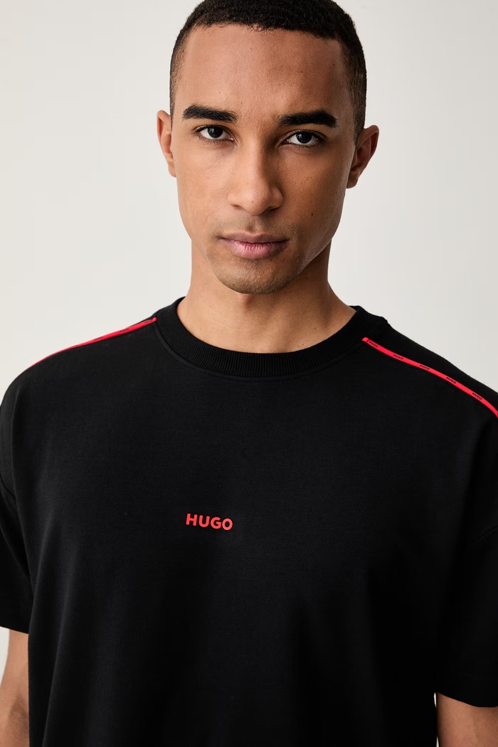 HUGO oversize majica kratkih rukava muška pamučna NOAH T-SHIRT crna 50566159