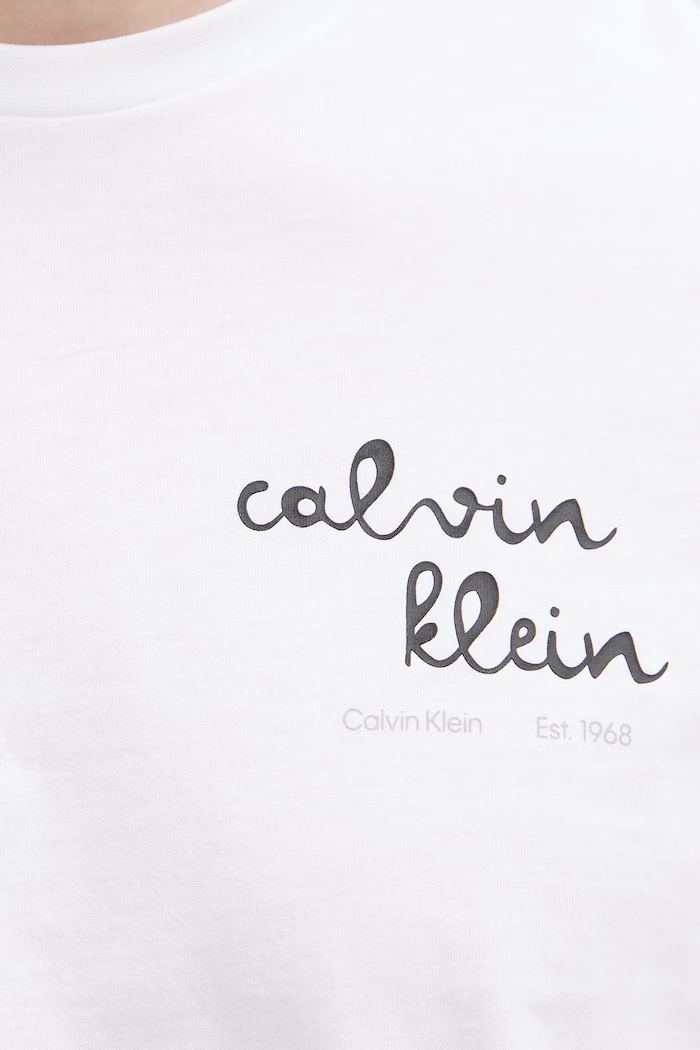 Calvin Klein Jeans tričko pánske bavlnené LV04RG837G biela