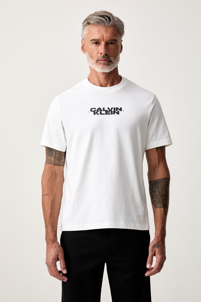 Odzież Calvin Klein Jeans T-shirt męski bawełniany LV04RG834G beżowy