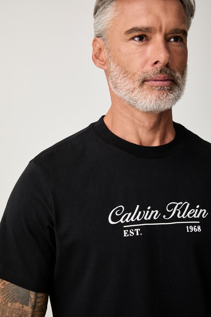 Calvin Klein Jeans majica za muškarce od pamuka crna LV04RG822G