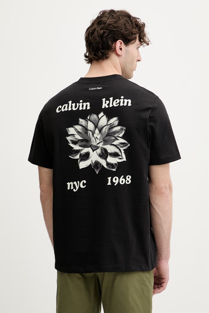 Calvin Klein Jeans Tričko pánske bavlnené čierna LV04RG817G