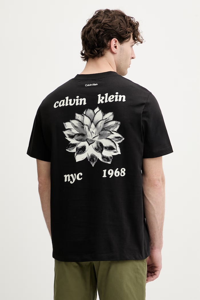 Calvin Klein Jeans Tričko pánske bavlnené čierna LV04RG817G
