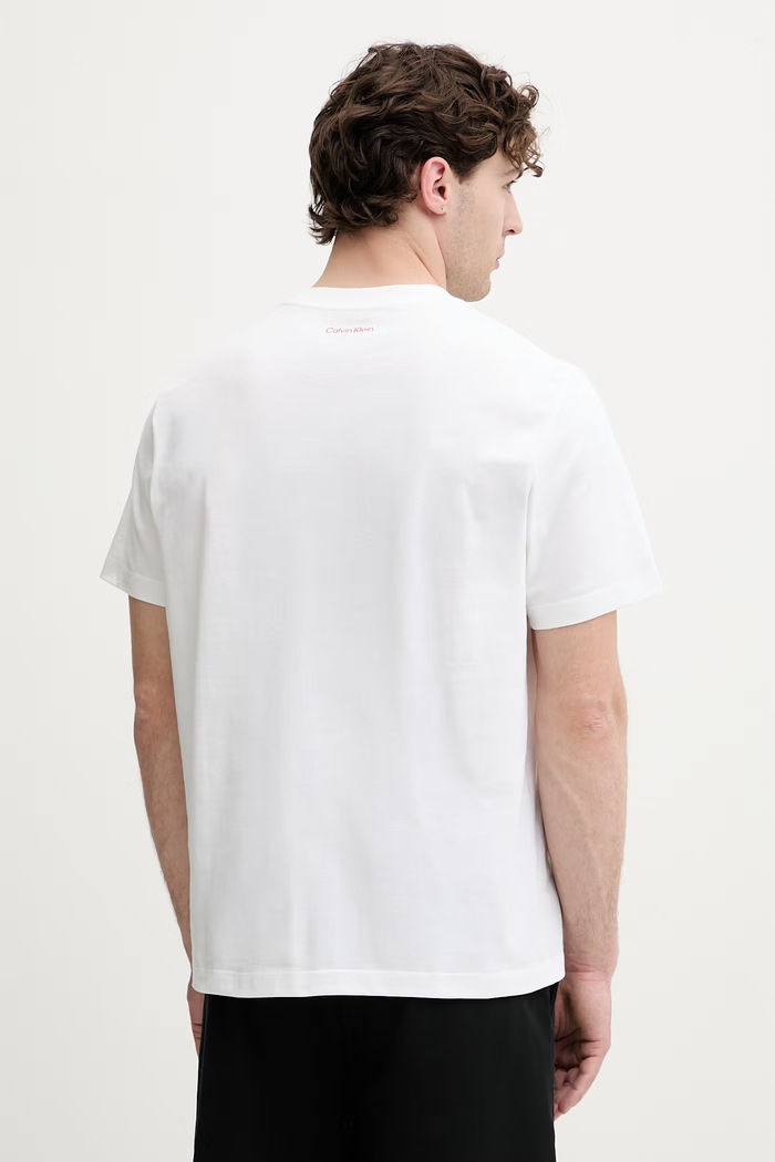 Oblečenie Calvin Klein Jeans tričko pánske bavlnené LV04RG815G biela