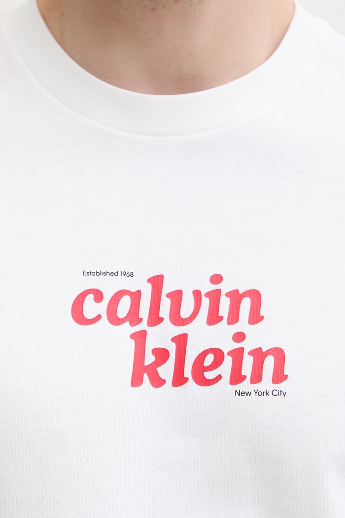 Calvin Klein Jeans tričko pánske bavlnené LV04RG815G biela