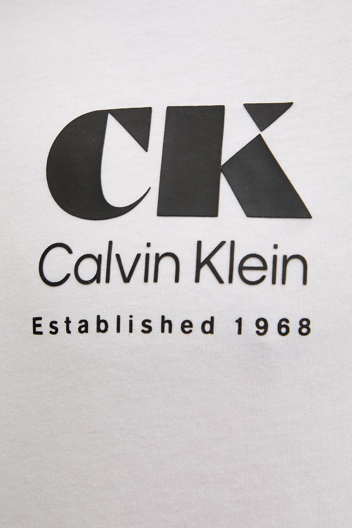 Calvin Klein Jeans tričko pánske bavlnené LV04RG802G biela