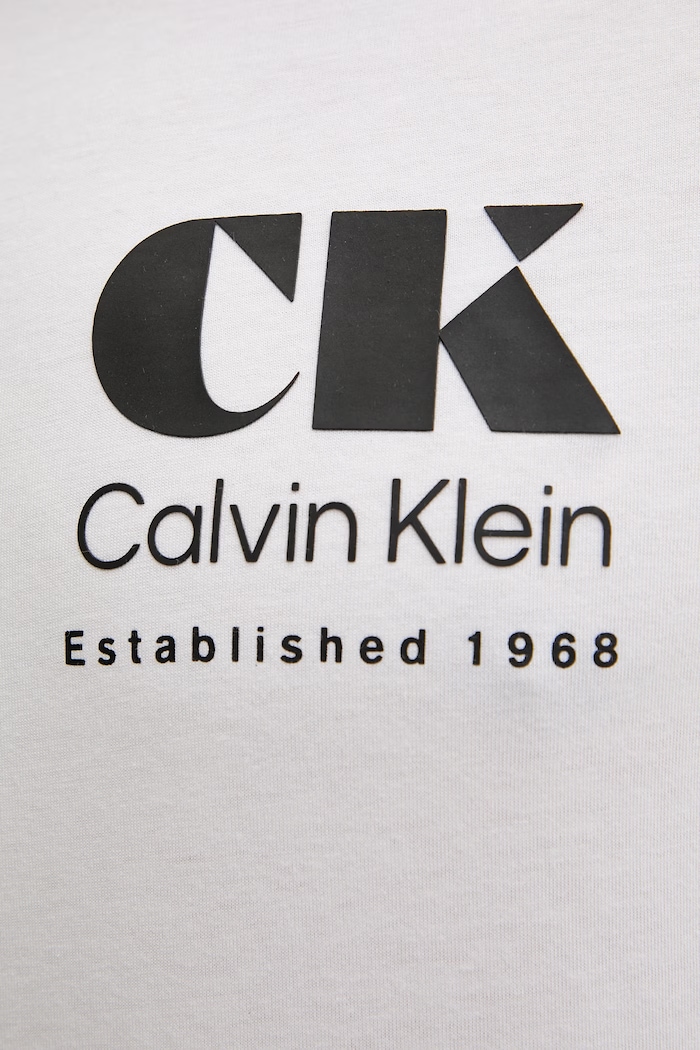 Calvin Klein Jeans tričko pánske bavlnené LV04RG802G biela