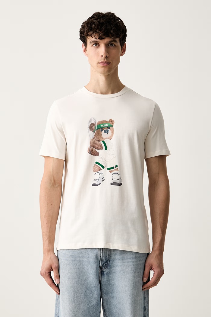 Guess t-shirt da uomo in cotone BERRY beige Z6YI28.K5092