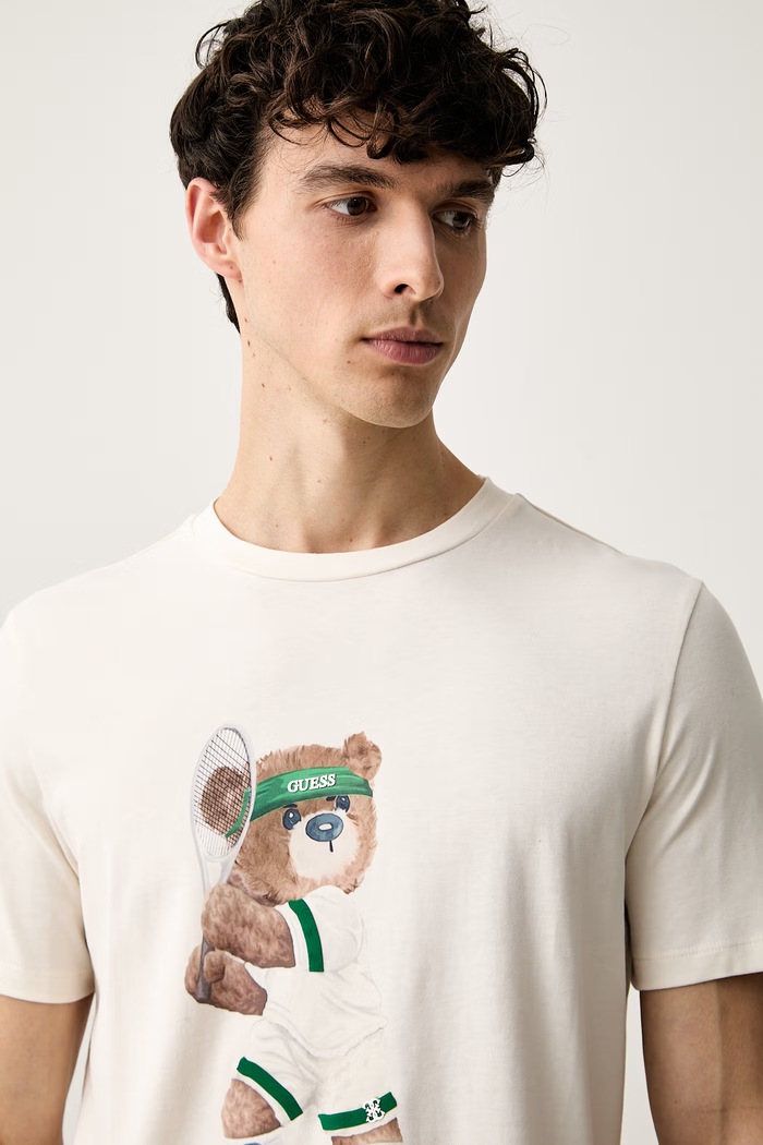 Guess t-shirt da uomo in cotone BERRY beige Z6YI28.K5092