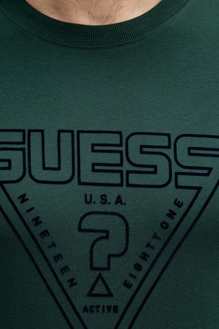 Guess tričko pánske bavlnené MIKEN Z6YI20.K5016 zelená