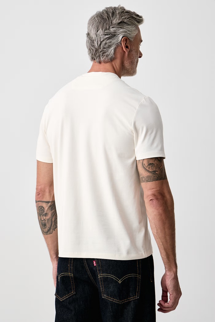 Odzież Guess T-shirt męski bawełniany z elastanem PRAT Z6YI17.K4968 beżowy