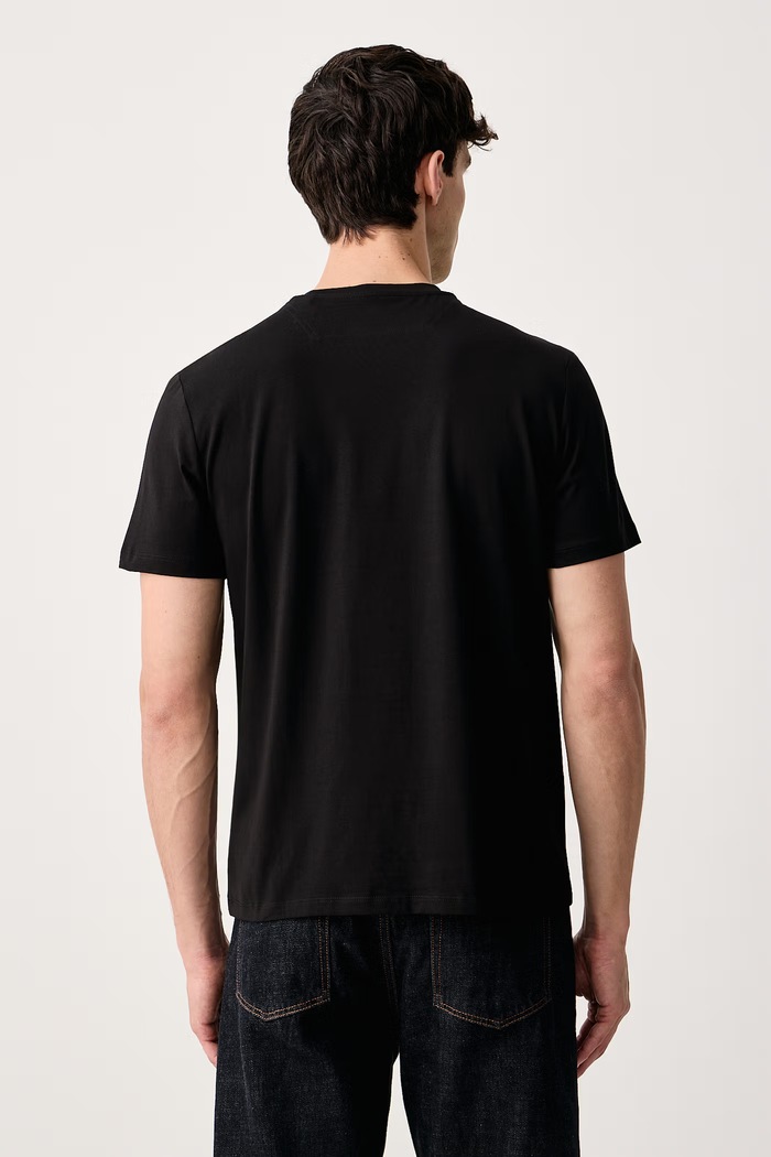 Guess T-shirt męski bawełniany z elastanem PRAT Z6YI17.K4968 czarny AW26