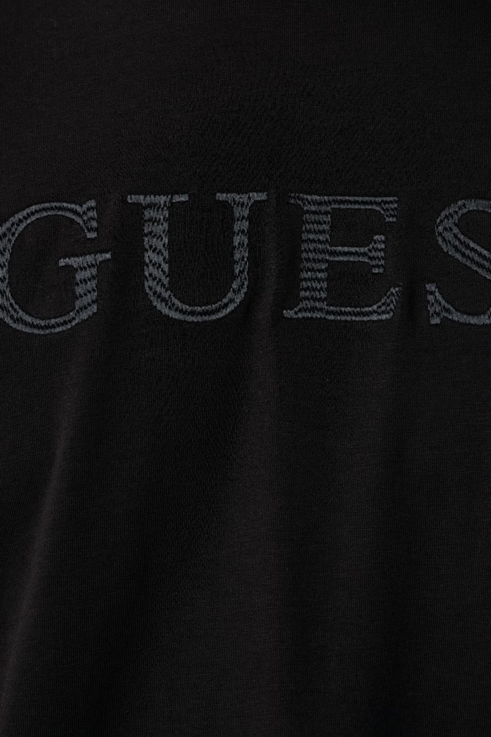 T-shirt męski bawełniany z elastanem PRAT Guess Z6YI17.K4968 czarny