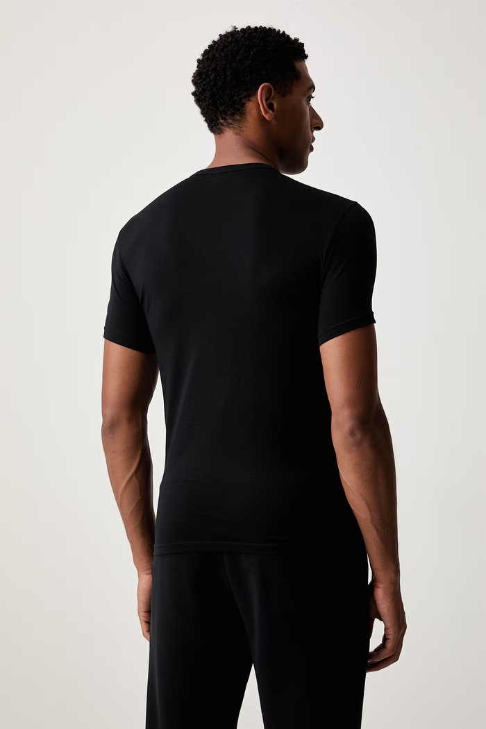 Emporio Armani Underwear T-shirt lounge męski bawełniany z elastanem EM001849.AF25018 biały