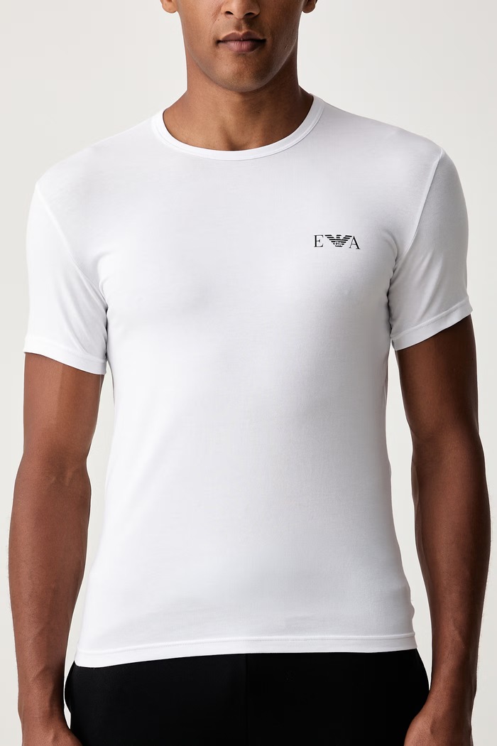 Emporio Armani Underwear T-shirt lounge męski bawełniany z elastanem EM001849.AF25018