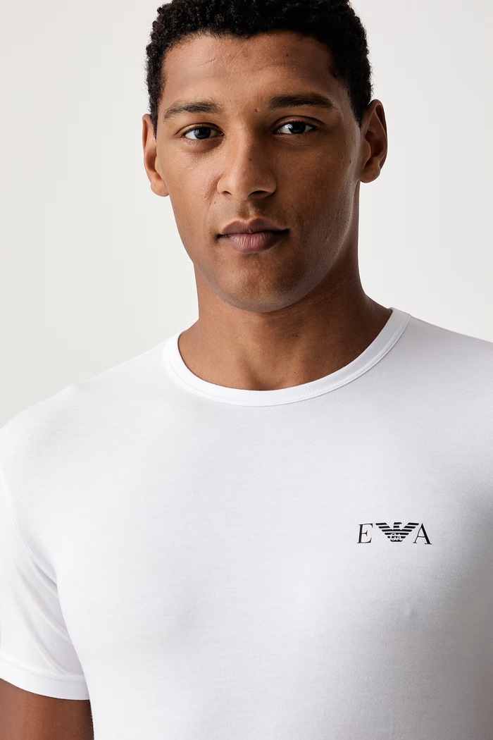 Emporio Armani Underwear T-shirt lounge męski bawełniany z elastanem EM001849.AF25018