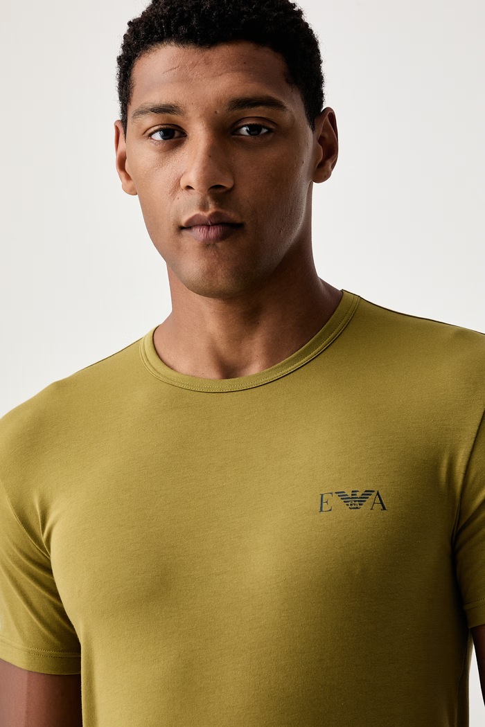 Emporio Armani Underwear T-shirt lounge męski bawełniany z elastanem EM001849.AF25018