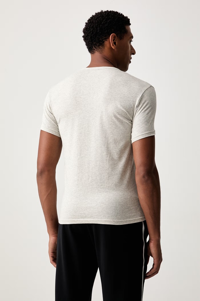 Emporio Armani Underwear T-shirt lounge męski bawełniany z elastanem czarny EM001849.AF25018