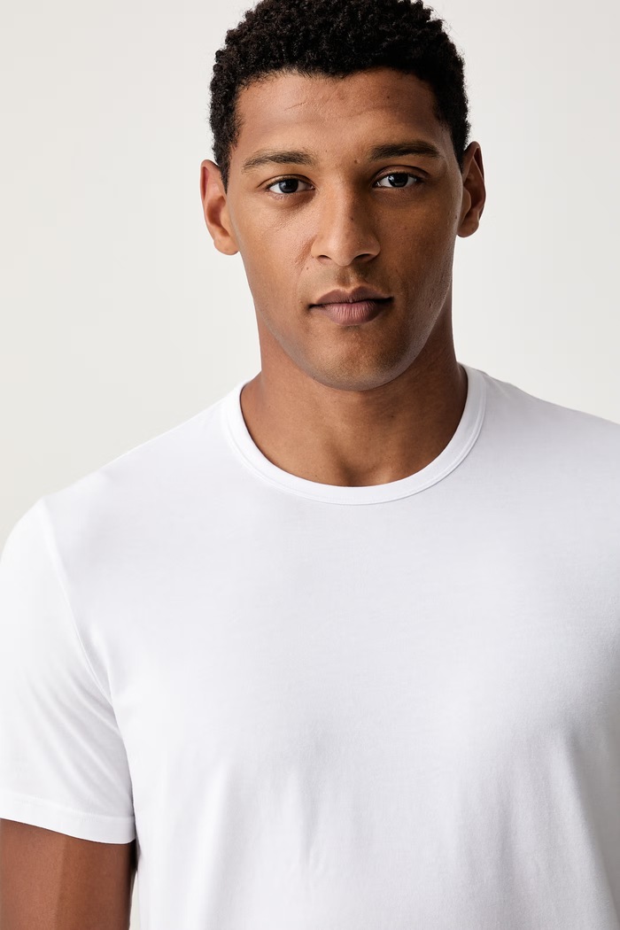 Emporio Armani Underwear T-shirt męski bawełniany z elastanem 2-pack biały EM000391.AF25033