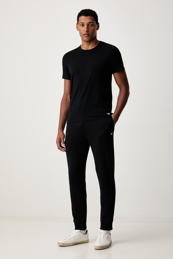 Emporio Armani Underwear T-shirt męski bawełniany z elastanem 2-pack EM000391.AF25033 czarny AW26