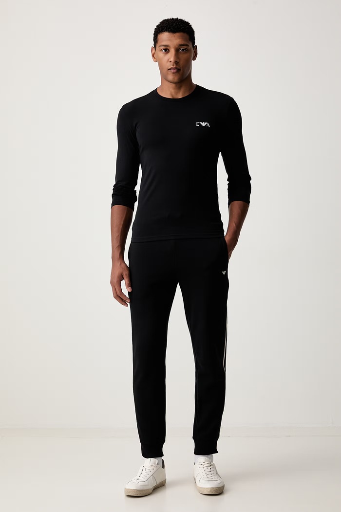 Emporio Armani Underwear longsleeve lounge męski EM000383.AF25018 czarny AW26