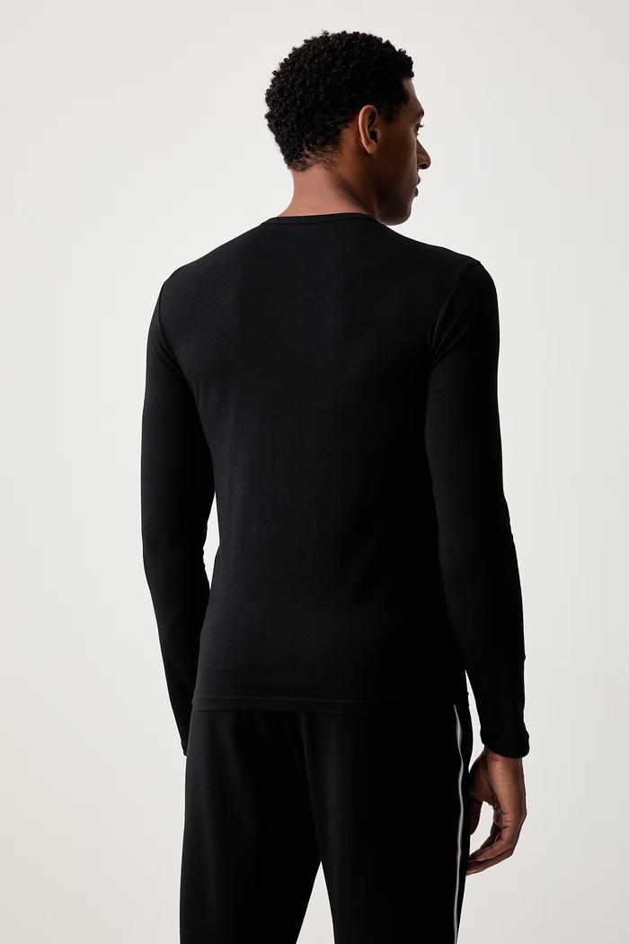 Odzież Emporio Armani Underwear longsleeve lounge męski EM000383.AF25018 czarny